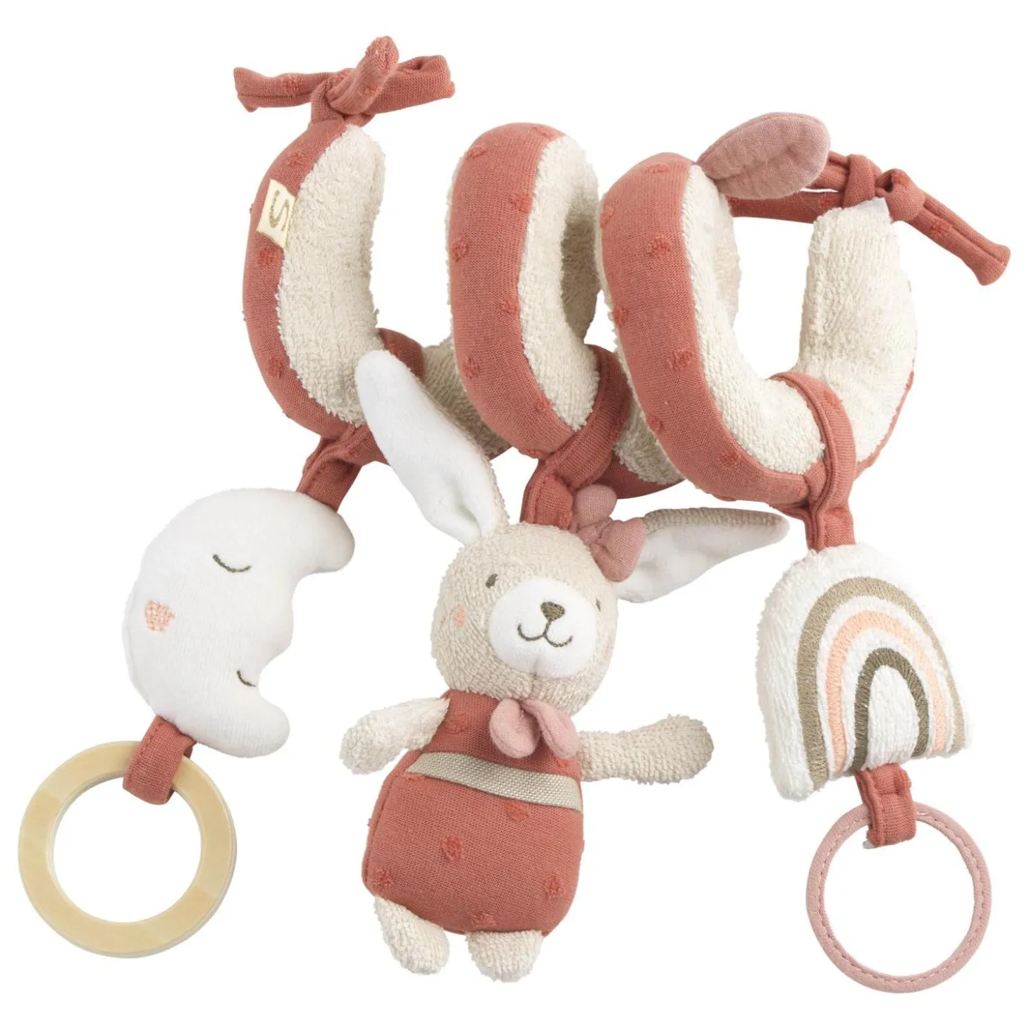 Sauthon Spirale d'Activités Petit Coeur Beige Chiné/Rose Poudré