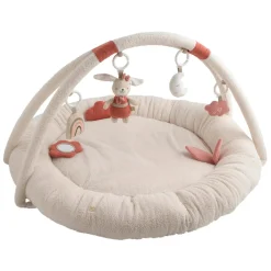 Sauthon                    Tapis d'éveil Petit Coeur    Beige Chiné/Rose Poudré
