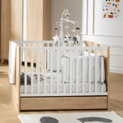 Sauthon                    Tiroir de lit Nova    Chêne Doré - Blanc            60x120 cm
