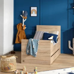 Sauthon                    Tiroir pour little big bed Antonin    Chêne Noisette Et Blanc            70x140 cm