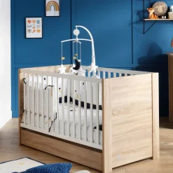 Sauthon                    Tiroir pour little big bed Antonin    Chêne Noisette Et Blanc            70x140 cm