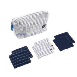 Sauthon                    Trousse de toilette + 6 carres eponges Baby Sailor    Bleu