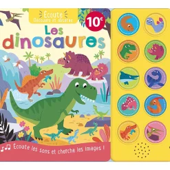 123 soleil                    Livre Écoute, Découvre Et Observe Dinos    Multicolore
