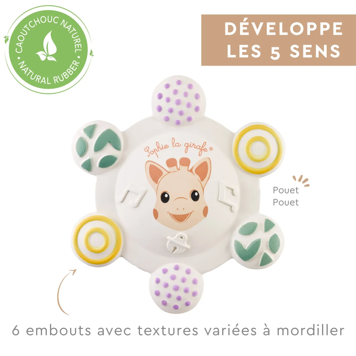 Sophie la girafe Anneau de dentition sonore Multicolore