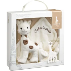 Sophie la girafe Coffret naissance doudou Sophie chérie Beige
