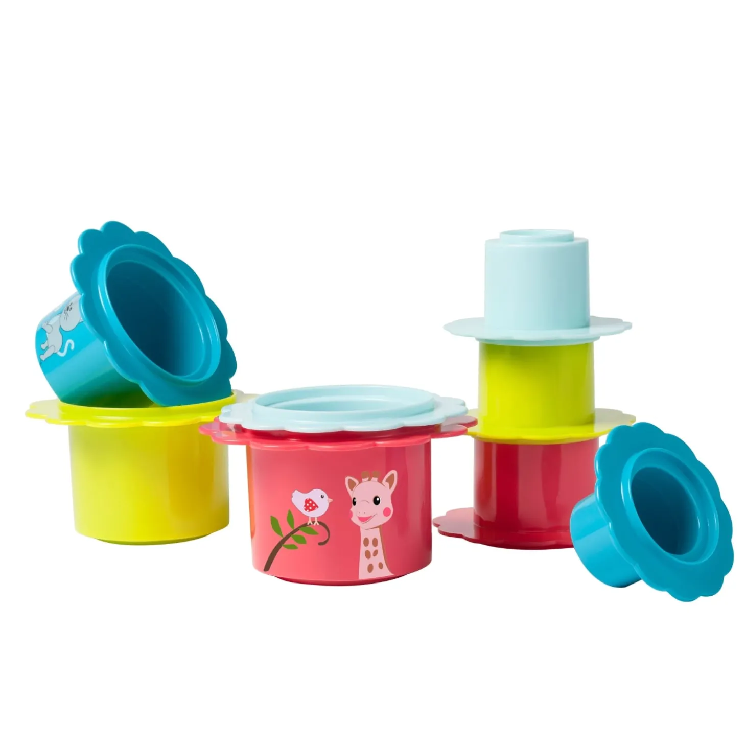 Sophie la girafe Fleurs gigognes Multicolore