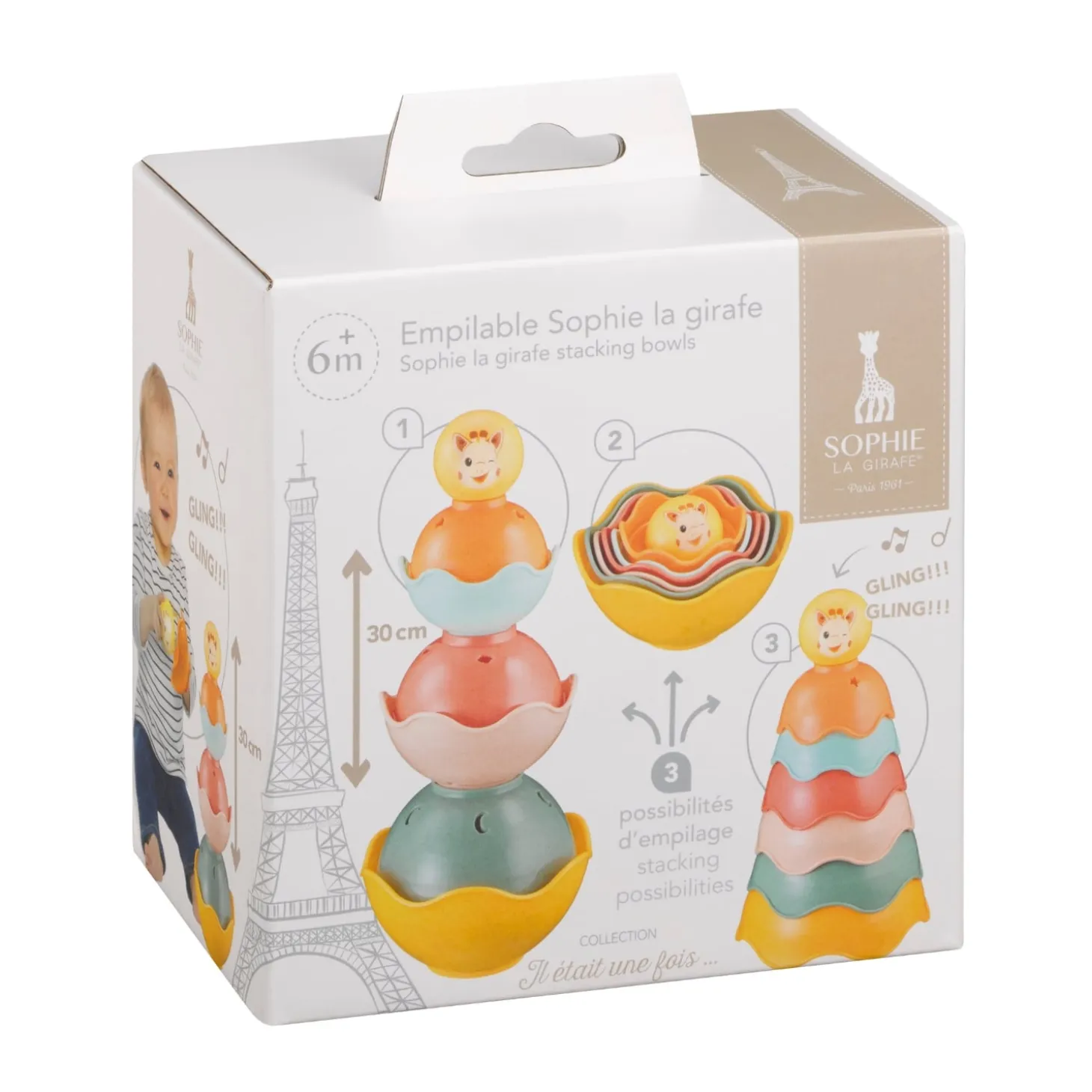 Sophie la girafe Jeu empilable Multicolore