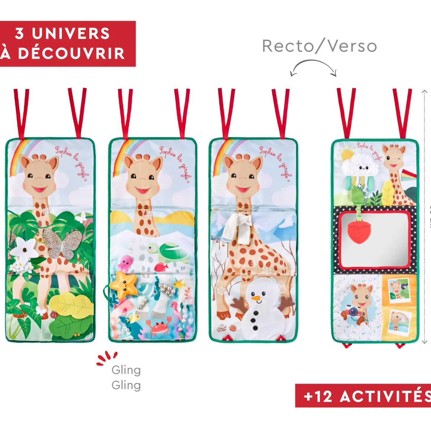 Sophie la girafe Livre chevalet à déplier Multicolore