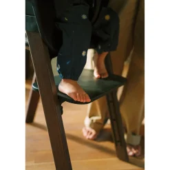 Stokke Chaise haute Steps Noir et Bois foncé