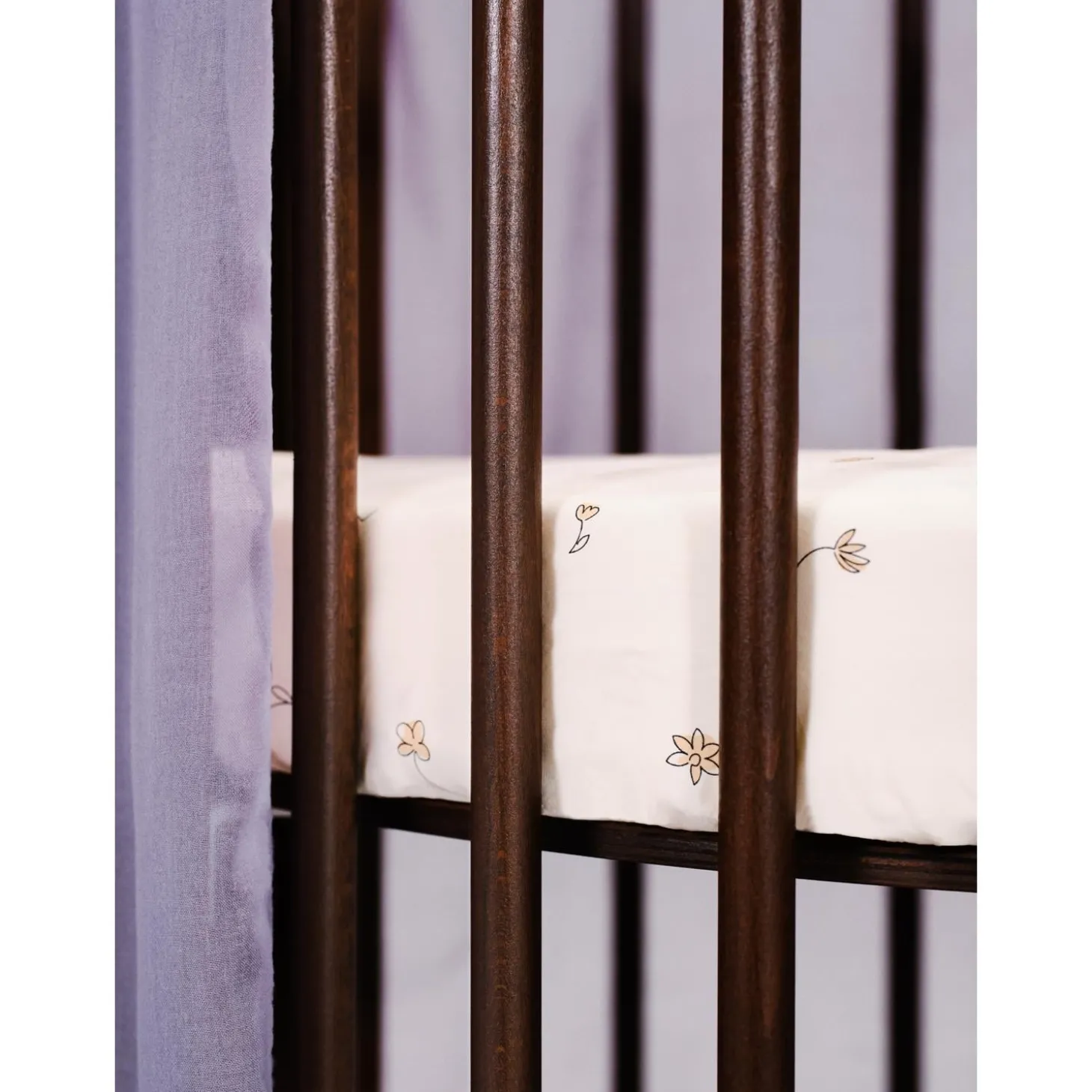 Stokke Drap-housse Mini Sleepi Écru Fleuri