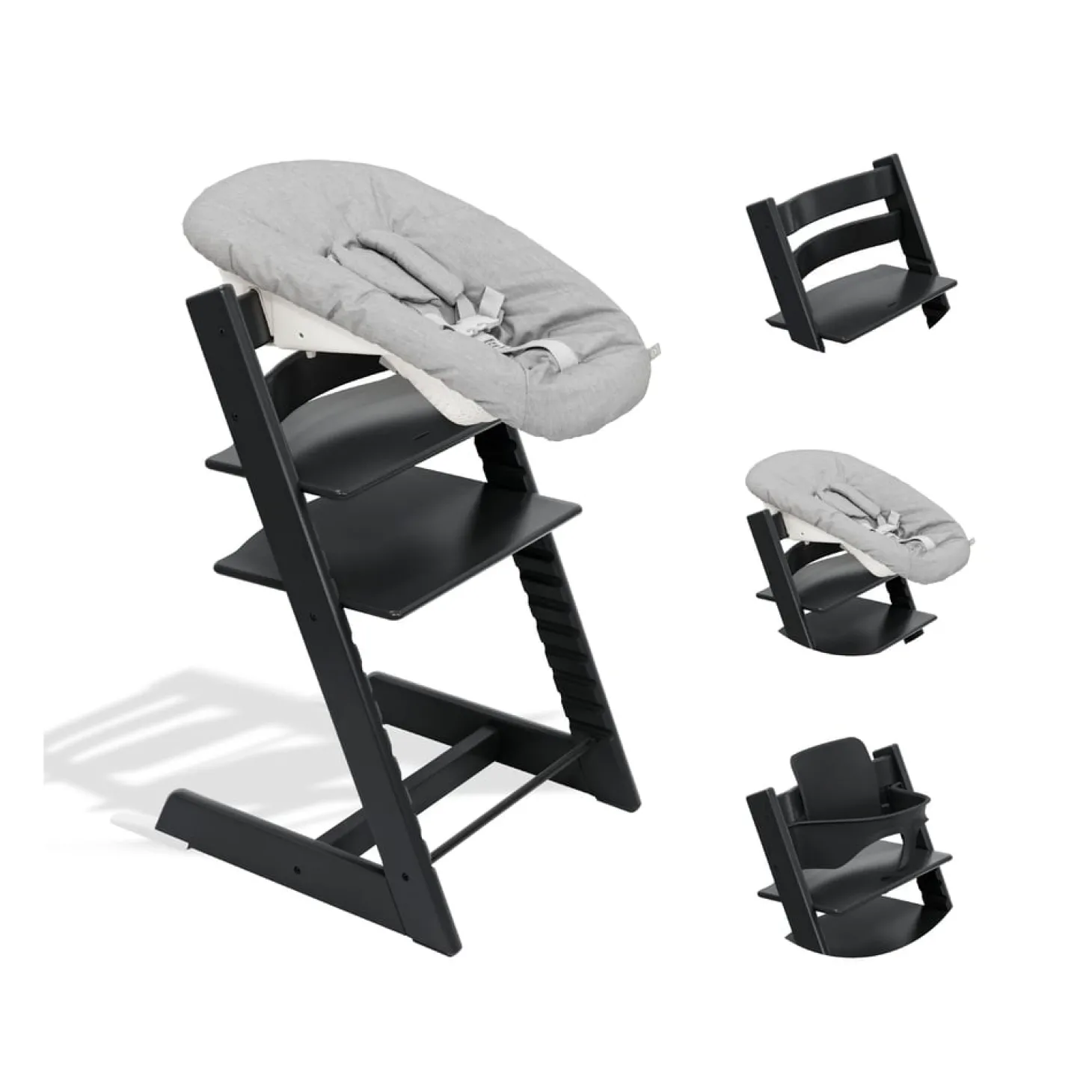 Stokke Pack Chaise haute Tripp Trapp + Baby Set + Newborn set Noir / Anthracite