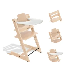 Stokke Pack Chaise haute Tripp Trapp + Baby Set + plateau Naturel / Blanc