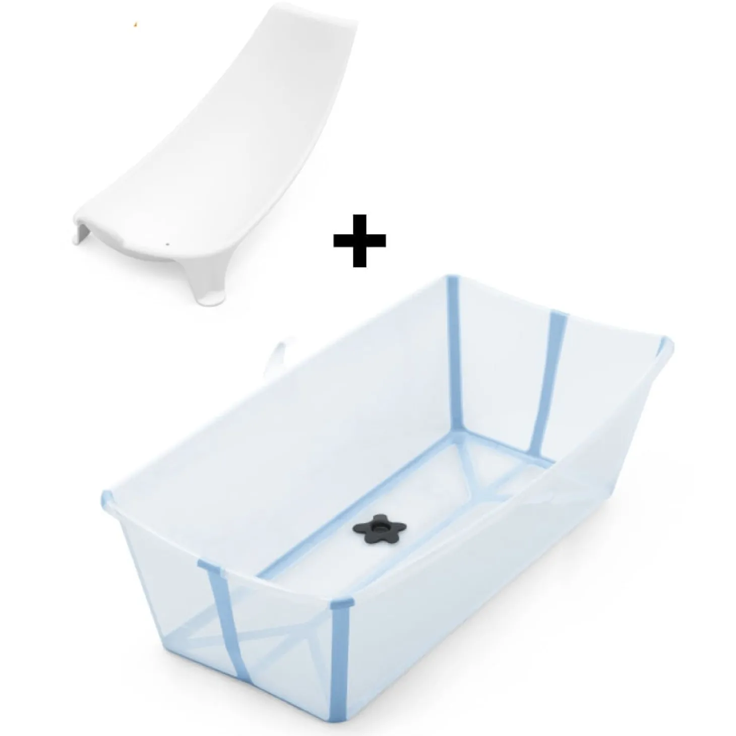 Stokke Pack Flexi Bath X-Large baignoire avec support Transparent Bleu Ocean