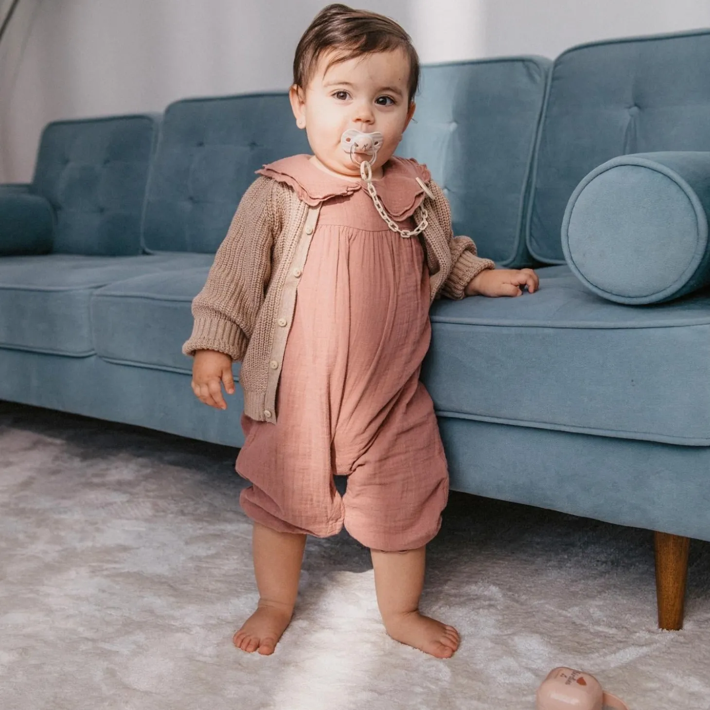 Suavinex Attache-Sucette Chaine Birdies Rose