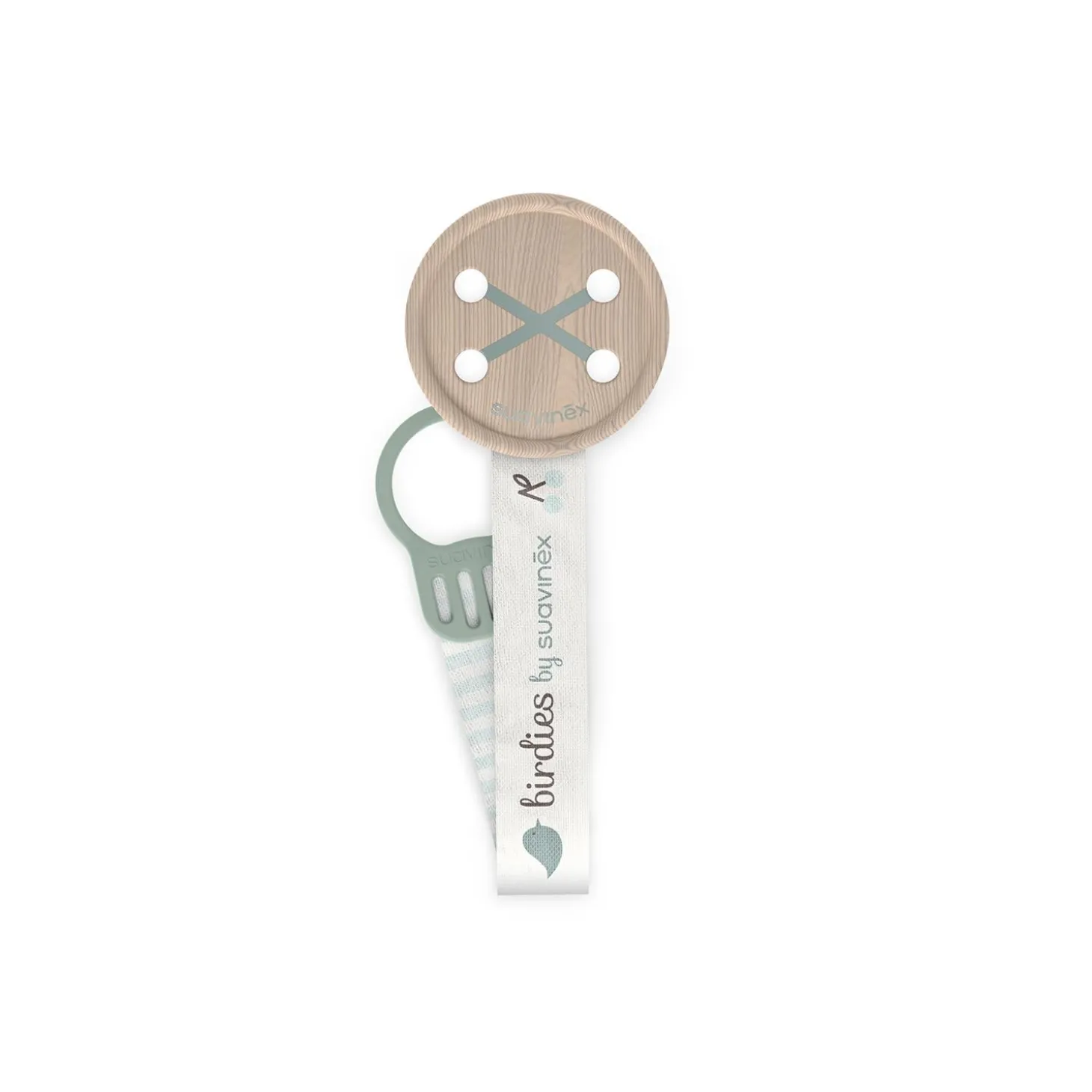 Suavinex Attache-Sucette Ruban Birdies Vert