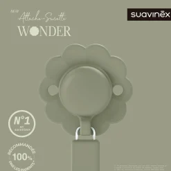 Suavinex                    Attache sucette silicone Wonder    Hedge Green