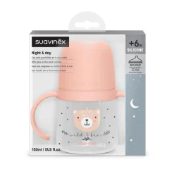 Suavinex Biberon à Anses Wild&Free Night & Day Rose