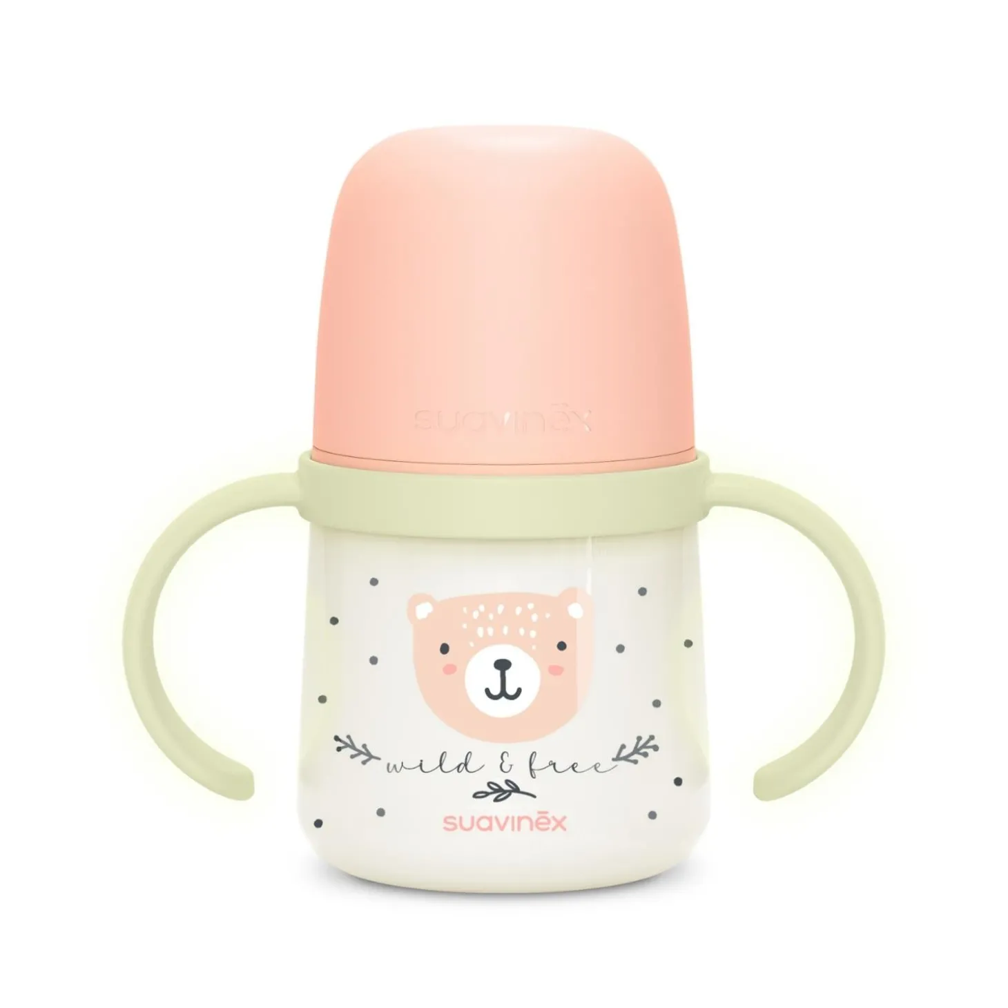 Suavinex Biberon à Anses Wild&Free Night & Day Rose