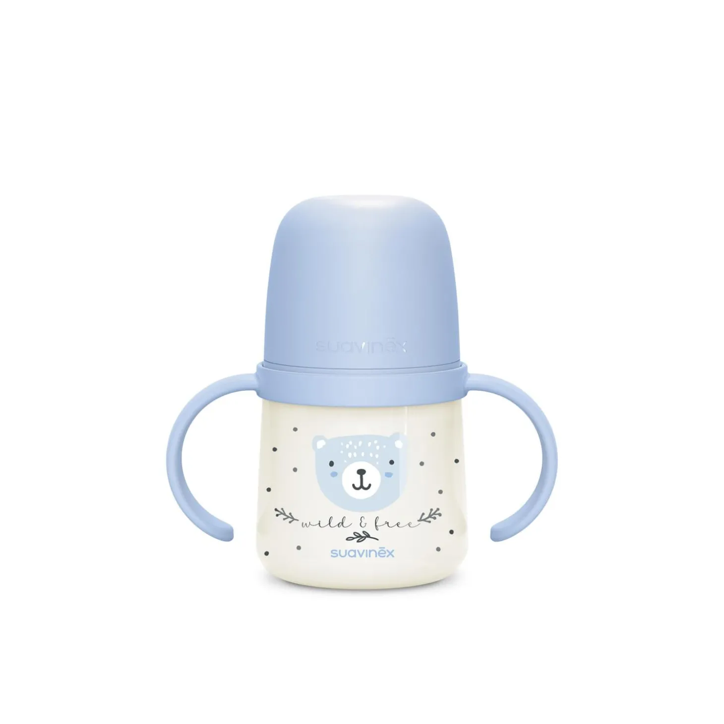 Suavinex Biberon à Anses Wild&Free Night & Day Bleu 150 ml