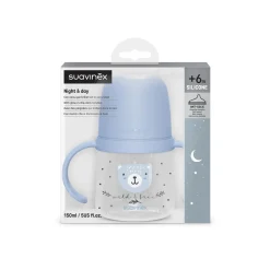 Suavinex Biberon à Anses Wild&Free Night & Day Bleu 150 ml