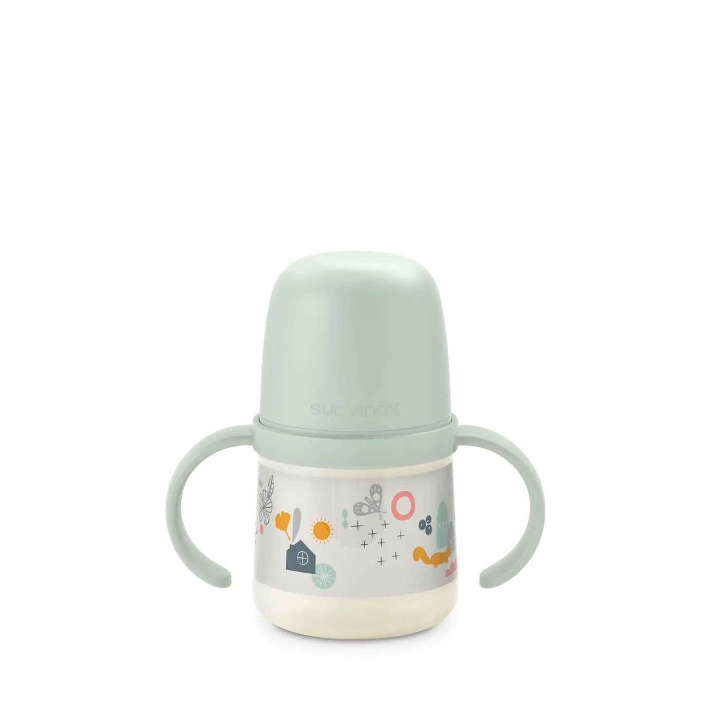 Suavinex Biberon avec anses Walk Vert 150 ml