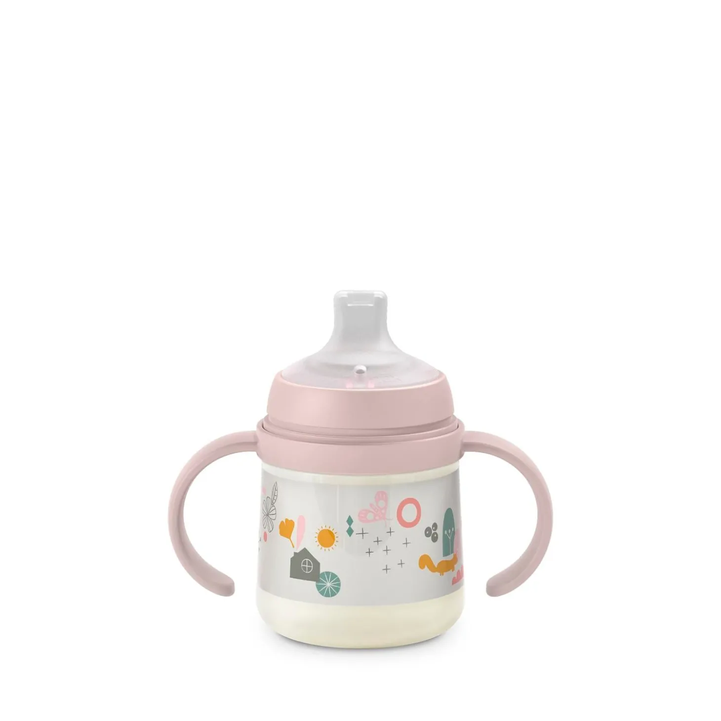 Suavinex Biberon avec anses Walk Rose 150 ml