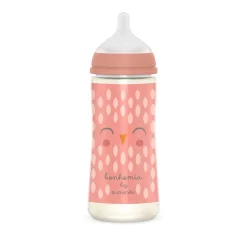 Suavinex                    Biberon Bonhomia avec tétine Sxpro L    Rose            360 ml