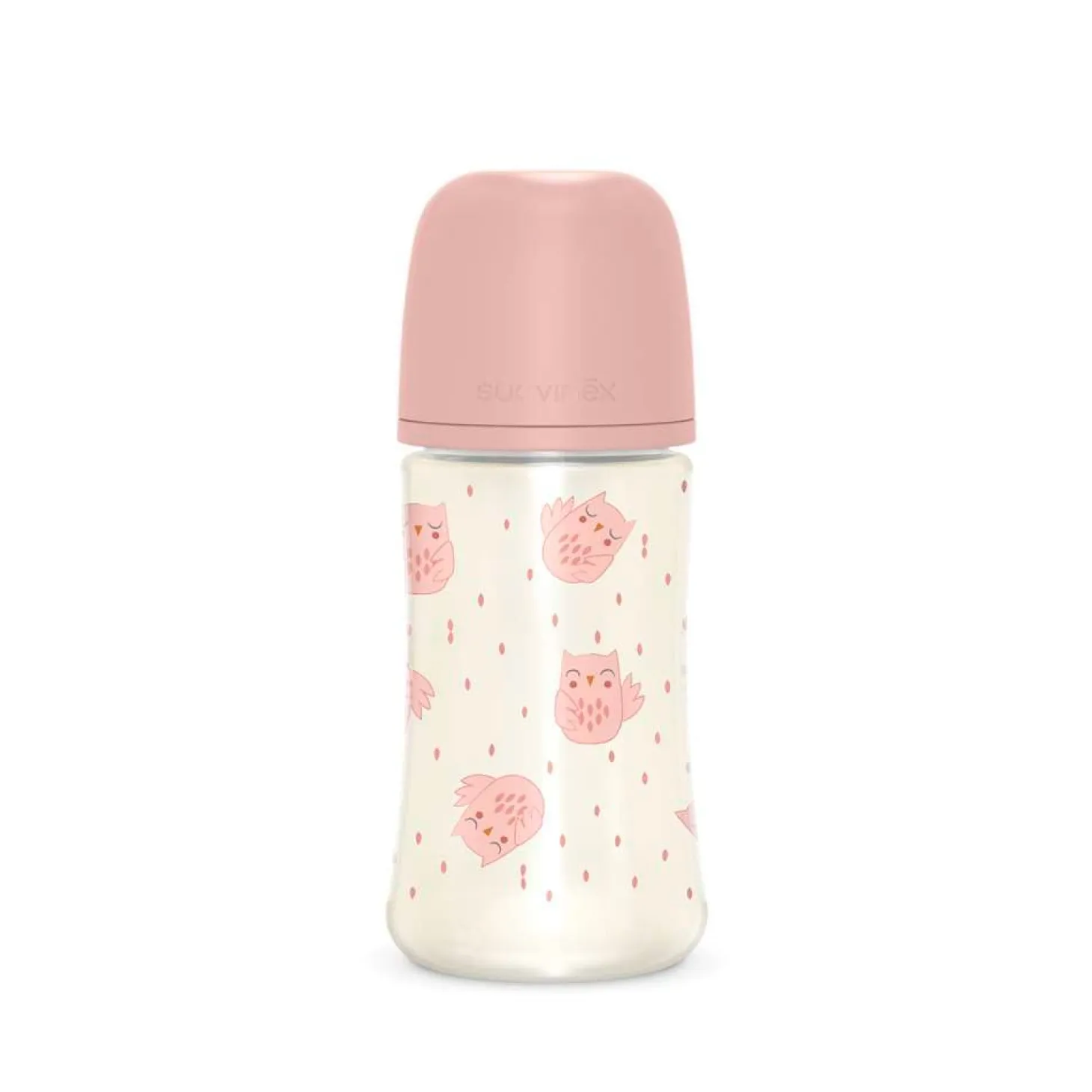 Suavinex Biberon Bonhomia avec tétine Sxpro M Rose 270 ml