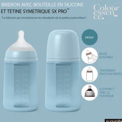 Suavinex                    Biberon silicone    MOUTARDE            240 ml