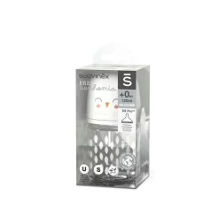 Suavinex Biberon verre Bonhomia avec tétine Sxpro S Beige 120 ml