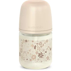 Suavinex Biberon Verre Tetine Sxpro S Wonderland Lapins Beige 120 ml