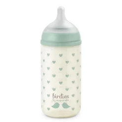 Suavinex Biberon Verre Tétine Sxpro S Birdies Vert 240 ml