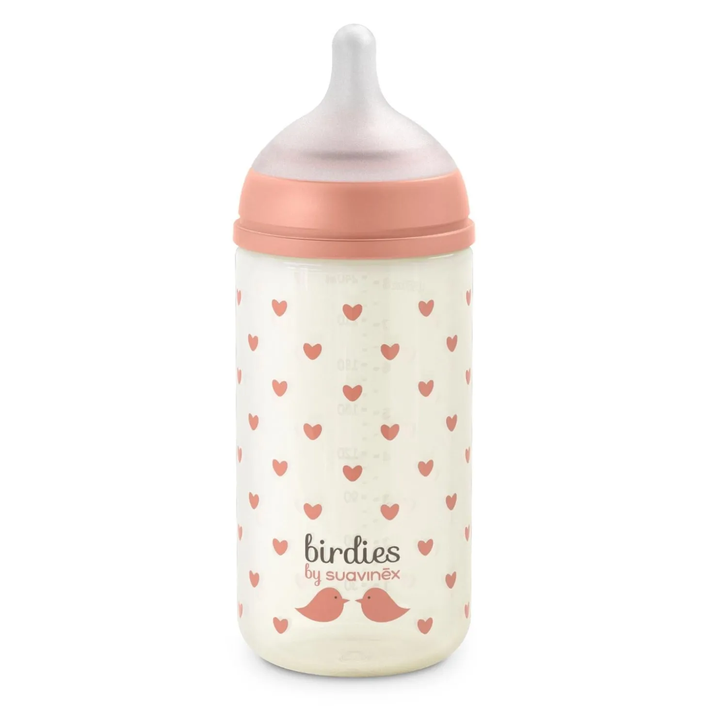Suavinex Biberon Verre Tétine Sxpro S Birdies Rose 240 ml