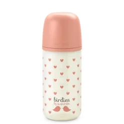 Suavinex Biberon Verre Tétine Sxpro S Birdies Rose 240 ml