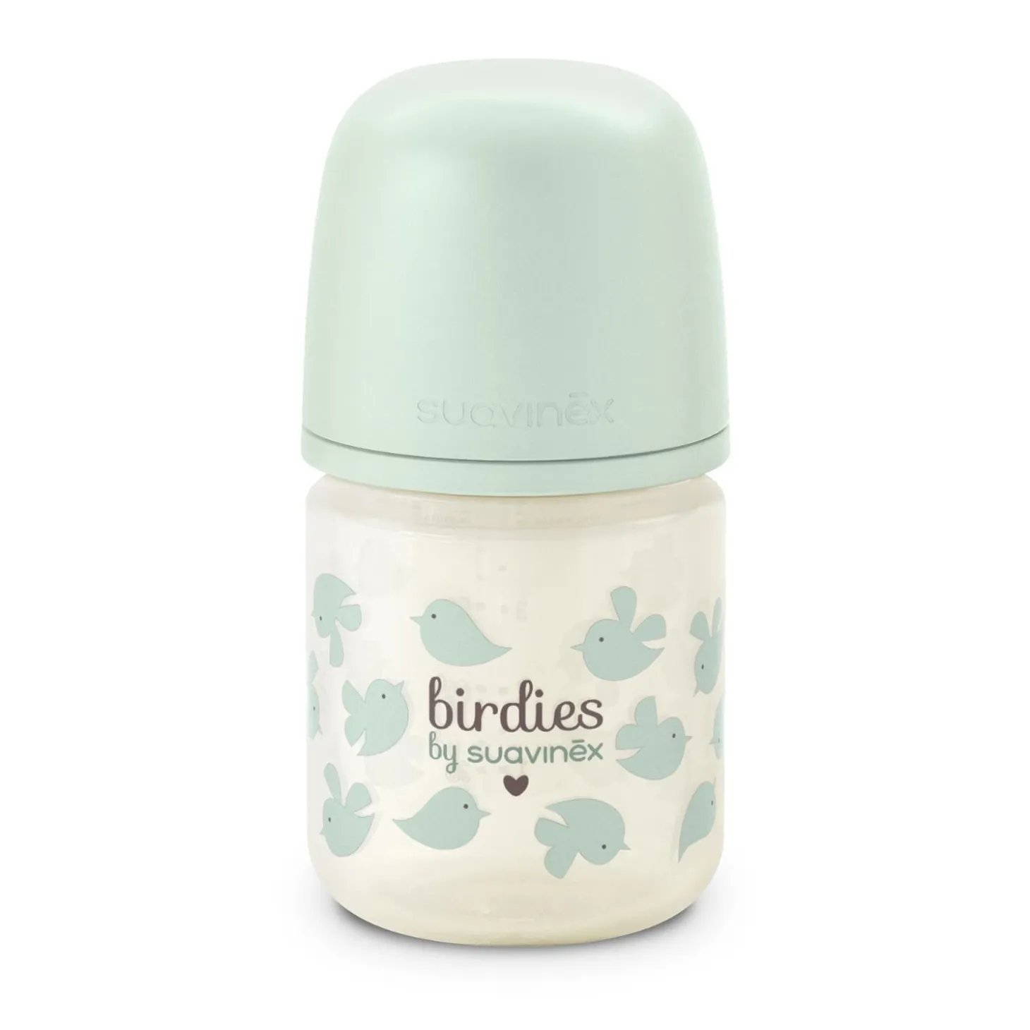 Suavinex Biberon Verre Tétine Sxpro XS Birdies Vert 120 ml
