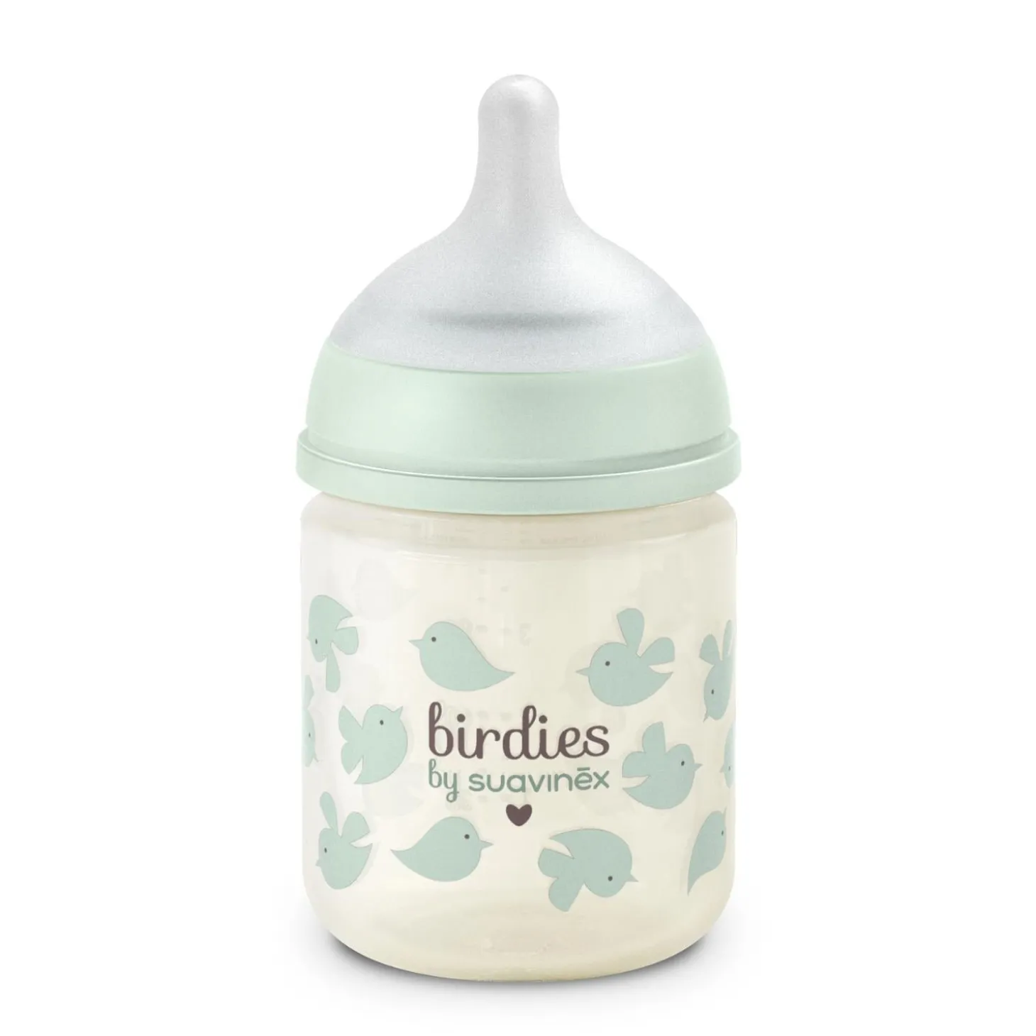 Suavinex Biberon Verre Tétine Sxpro XS Birdies Vert 120 ml