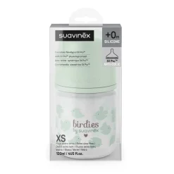 Suavinex Biberon Verre Tétine Sxpro XS Birdies Vert 120 ml