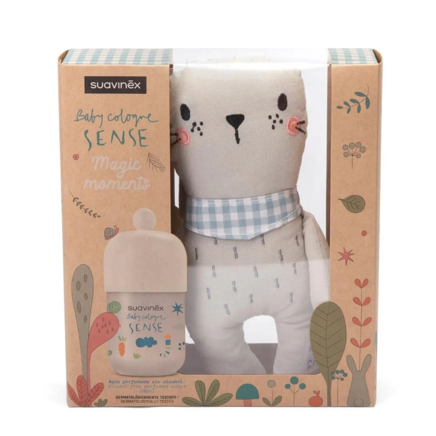Suavinex Coffret baby cologne avec peluche Lapin Beige