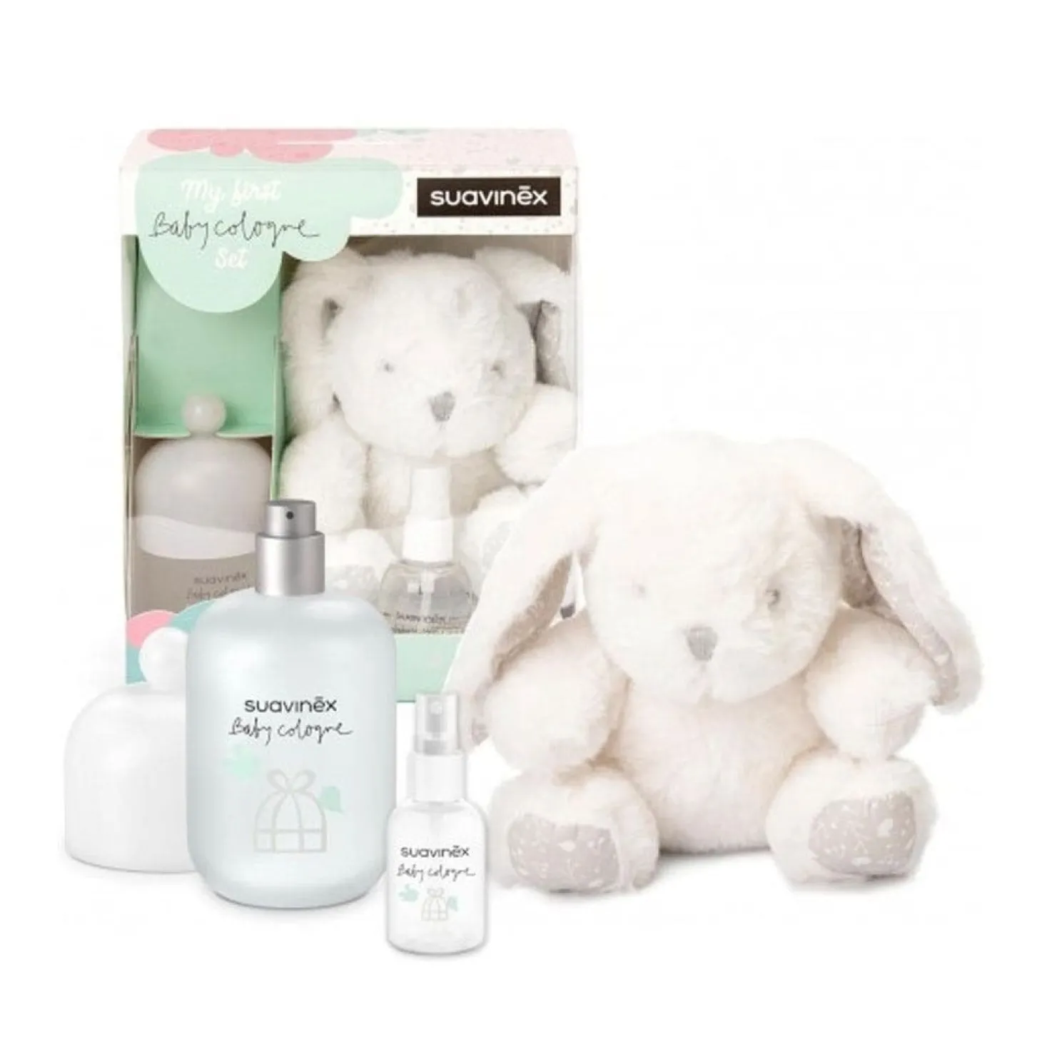 Suavinex Coffret peluche avec baby cologne Blanc