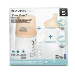 Suavinex                    Pack biberon Starter set Zero.Zero spécial allaitement    180 ml