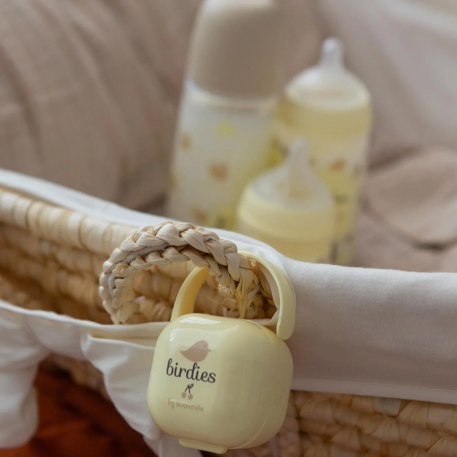 Suavinex Porte-Sucette Birdies Beige