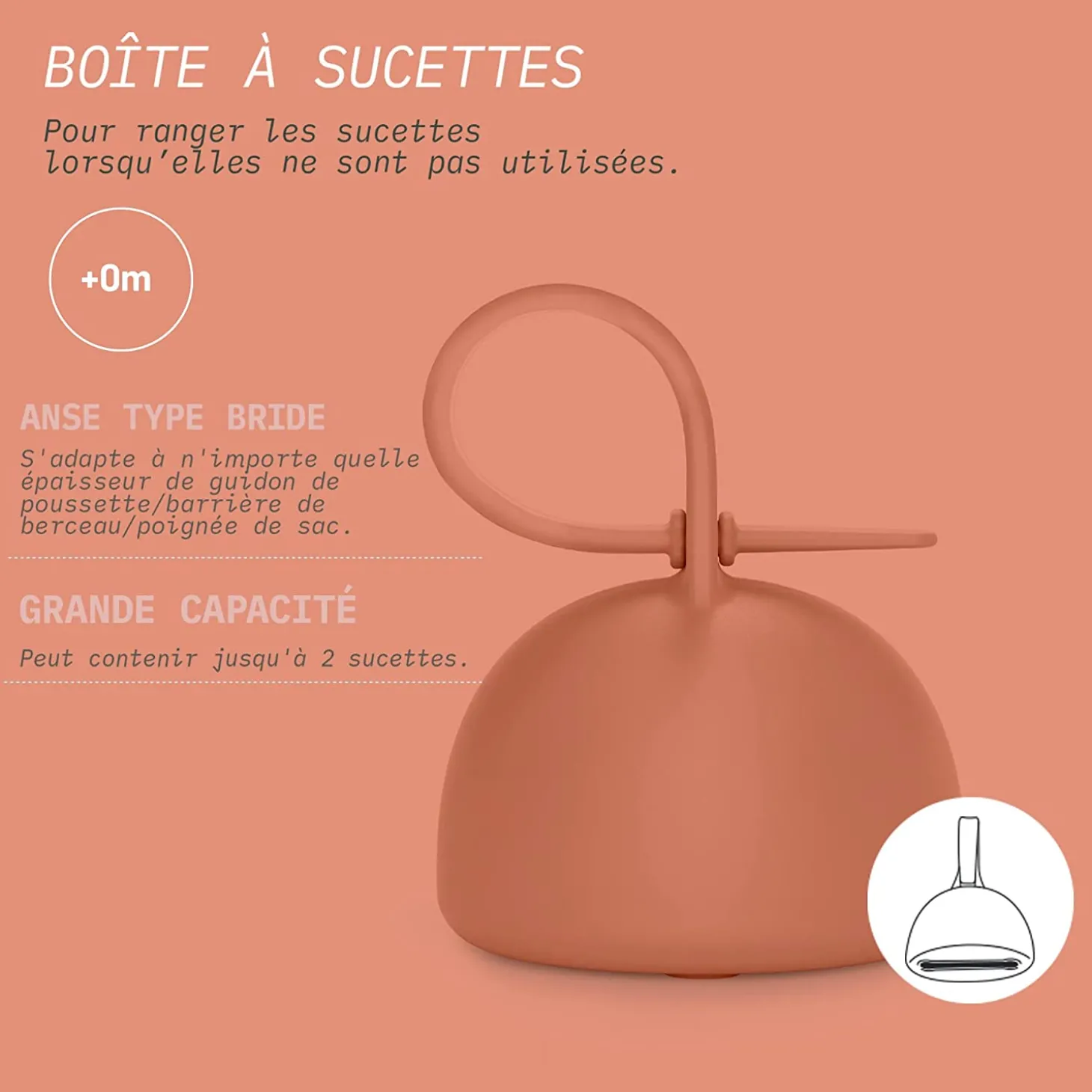 Suavinex Porte-sucettes silicone BLEU