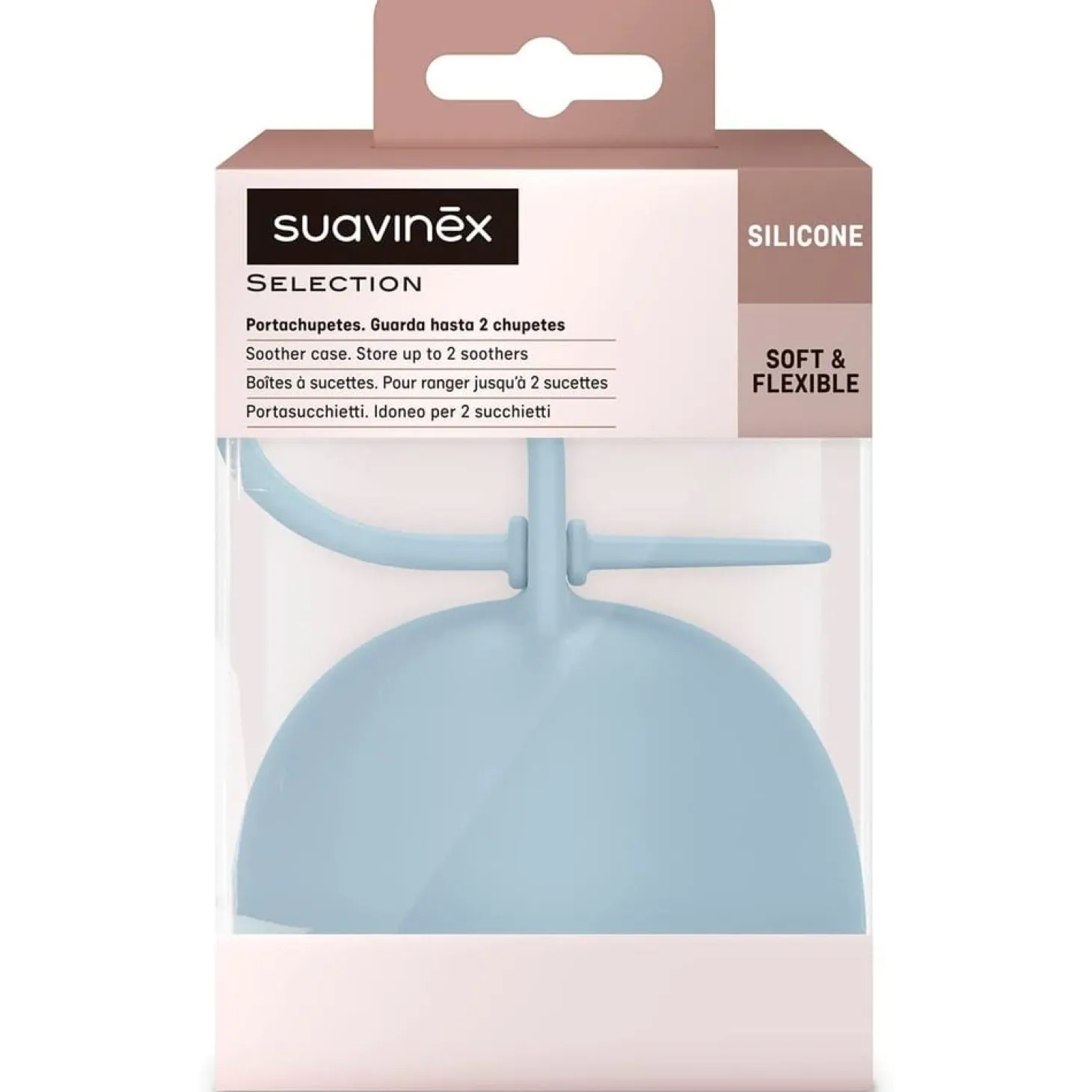 Suavinex Porte-sucettes silicone BLEU