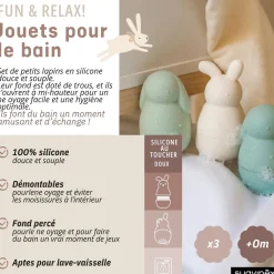 Suavinex Set De 3 Jouets De Bain Wonderland Lapin Couleur aléatoire