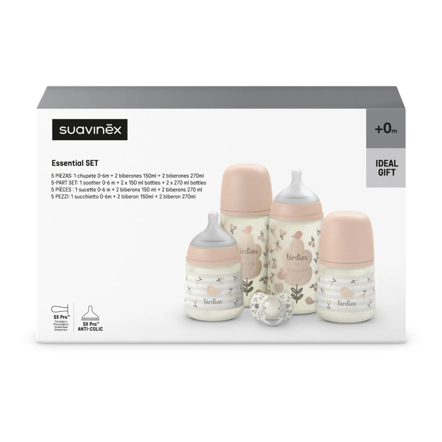 Suavinex Set Nouveau-Ne Birdies Rose