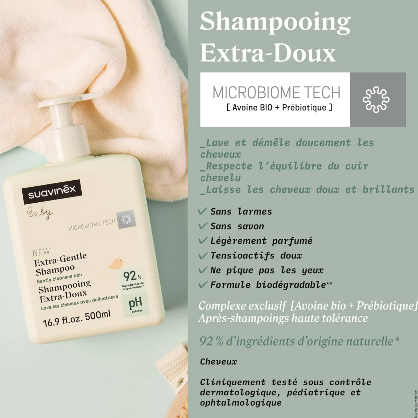 Suavinex Shampoing Extra-Doux Blanc 500 ml