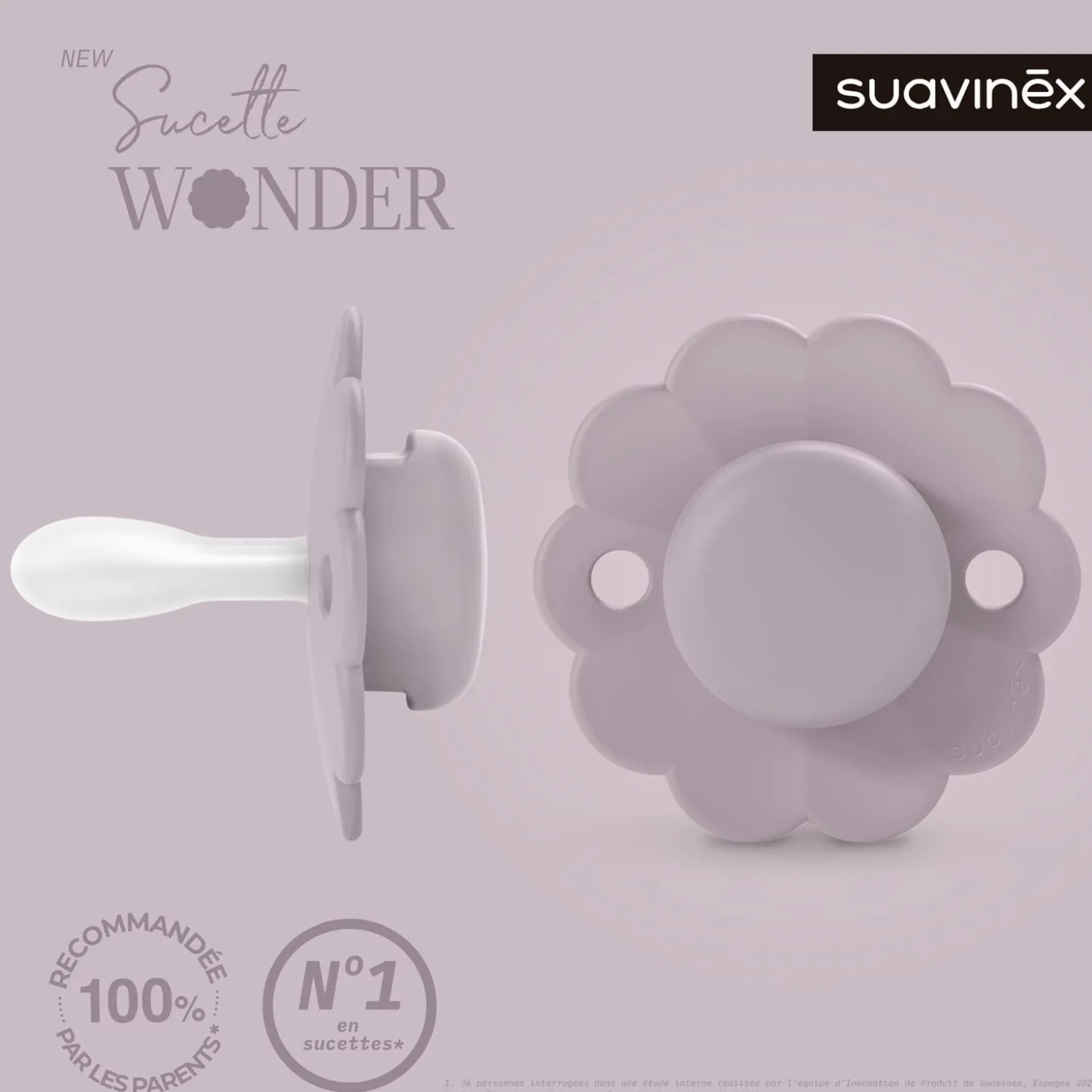 Suavinex Sucette reversible wonder Violet 6-18 mois