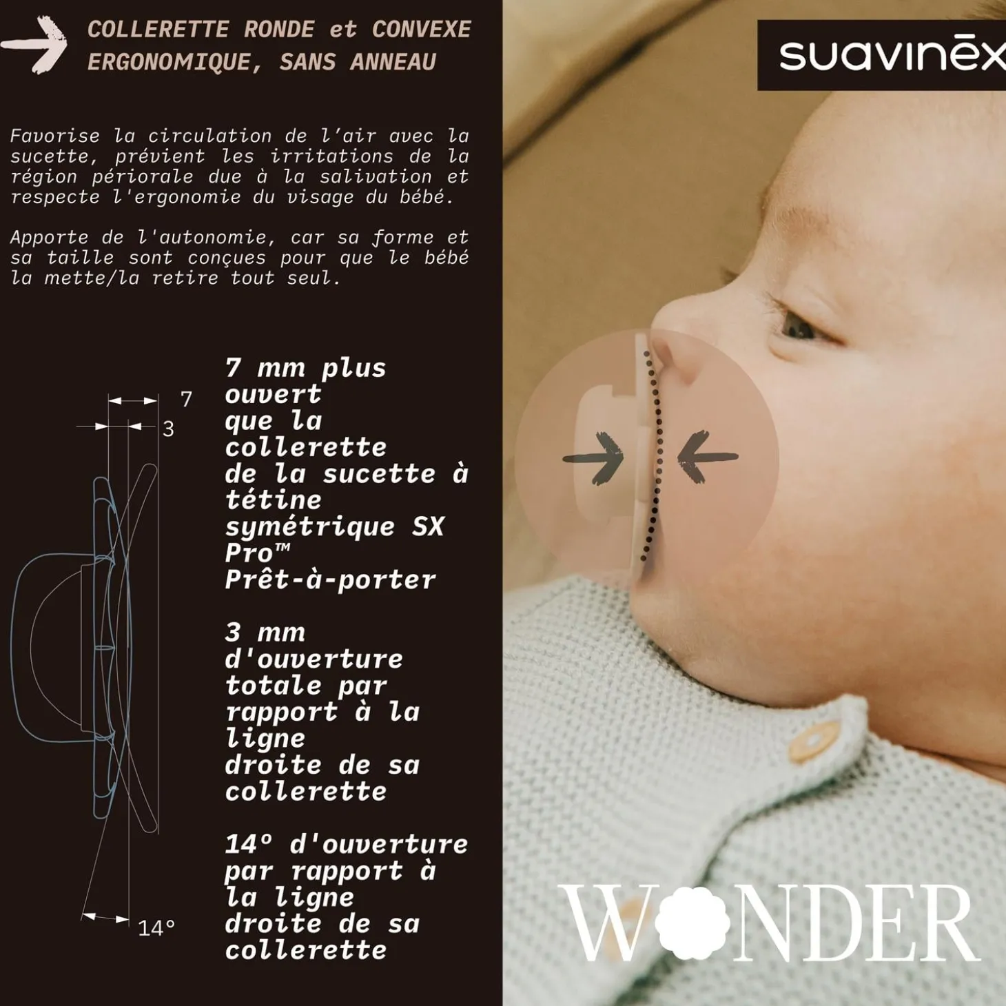 Suavinex Sucette reversible wonder Green 6-18 mois