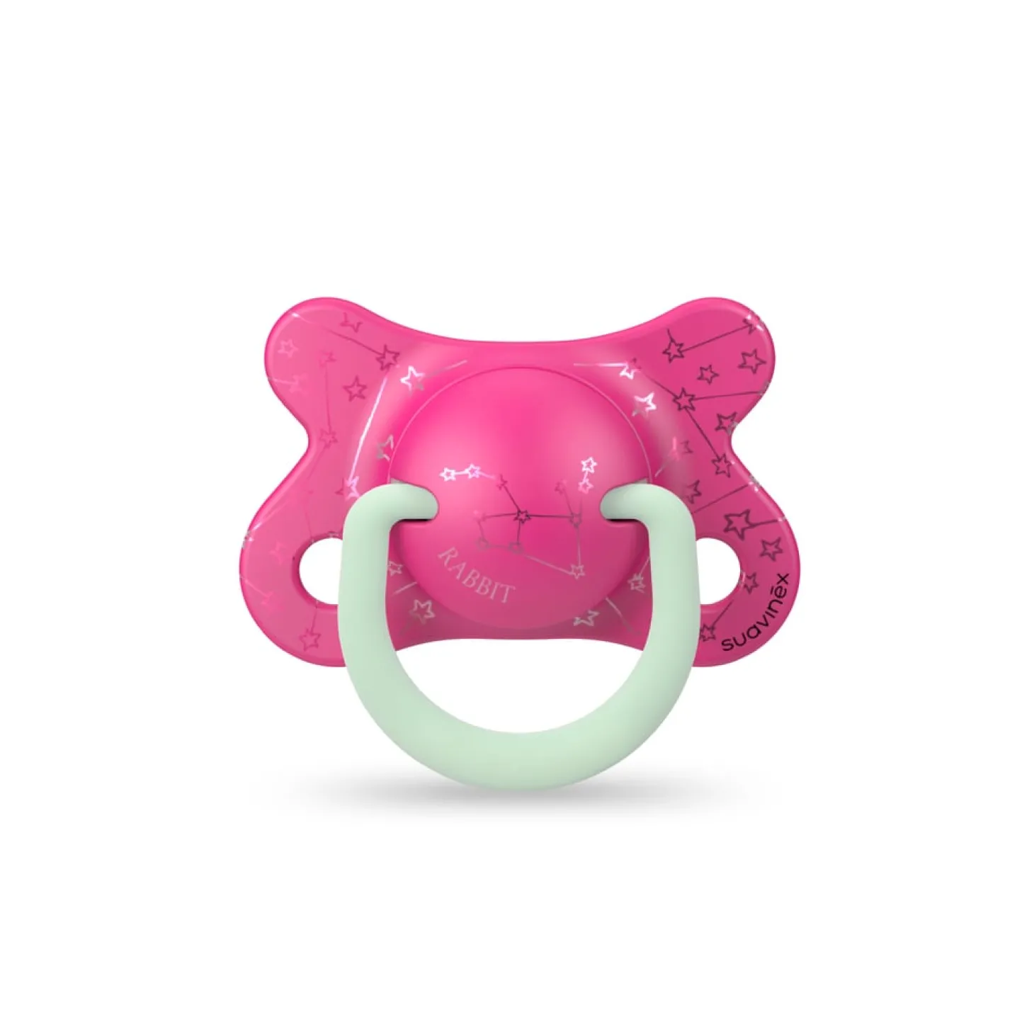 Suavinex 2 sucettes Night & Day réversible Lapin rose 2- 4 mois
