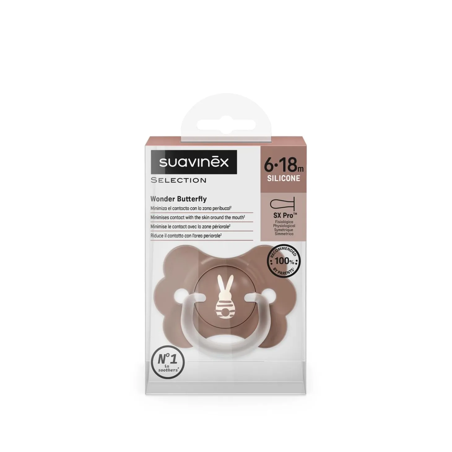 Suavinex Sucette Symetrique Sxpro Wonderland Brun 6-18 mois
